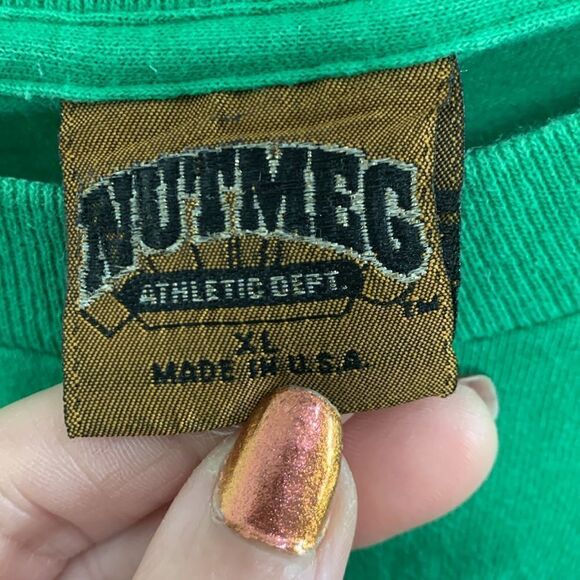 Vintage Nutmeg Single Stitch Boston Celtics NBA Locker Room Home Court Tee Sz XL - Picture 6 of 17